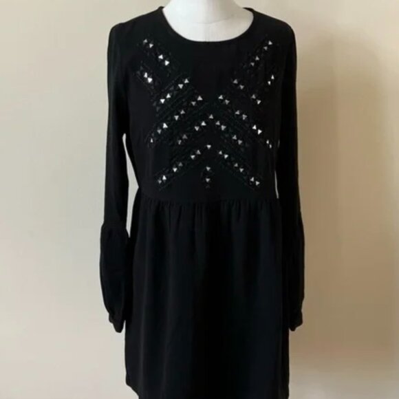 Twelfth street by Cynthia Vincent - black, embroidered minidress - New, sz S - Picture 6 of 10